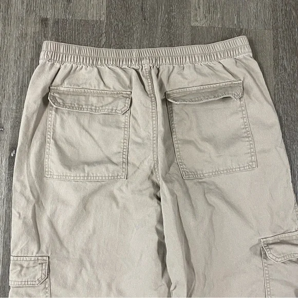 LOVE, FIRE wide leg women’s cargo pants kakis size 15 stretch waist - Picture 7 of 8